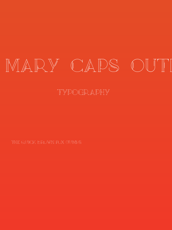 Mary [CAPS] Outline Poster