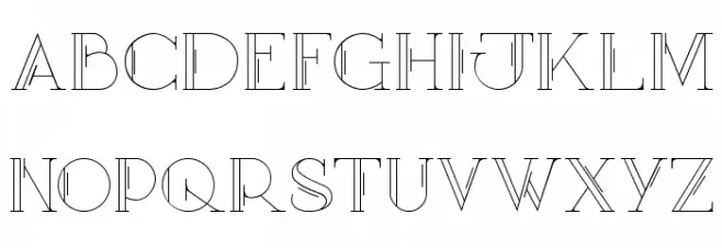 Mary [CAPS] Outline خط أحرف صغيرة