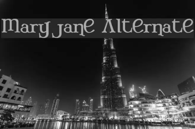 Mary Jane Alternate Font examples