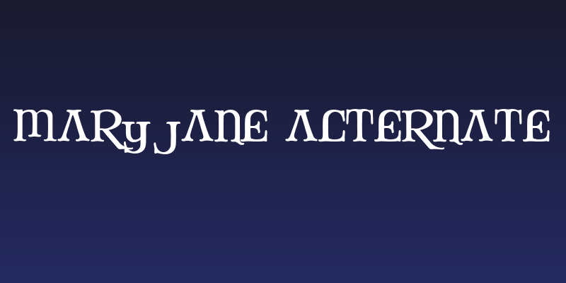 Mary Jane Alternate Social Header