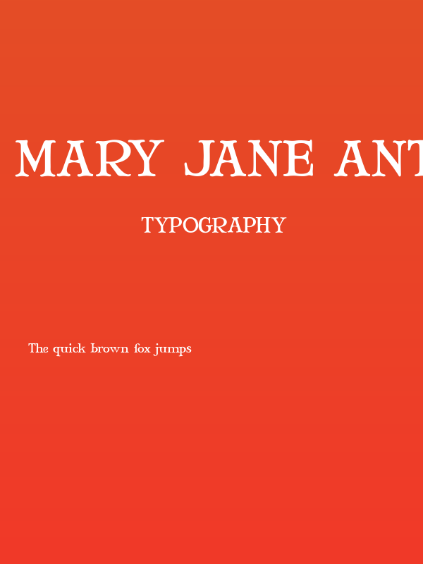 Mary Jane Antique Poster