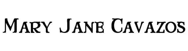 Mary Jane Cavazos  नि: शुल्क फ़ॉन्ट्स डाउनलोड