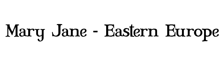 Mary Jane - Eastern Europe Font