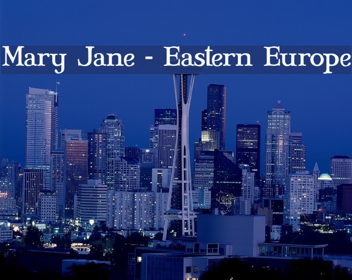 Mary Jane - Eastern Europe Font examples