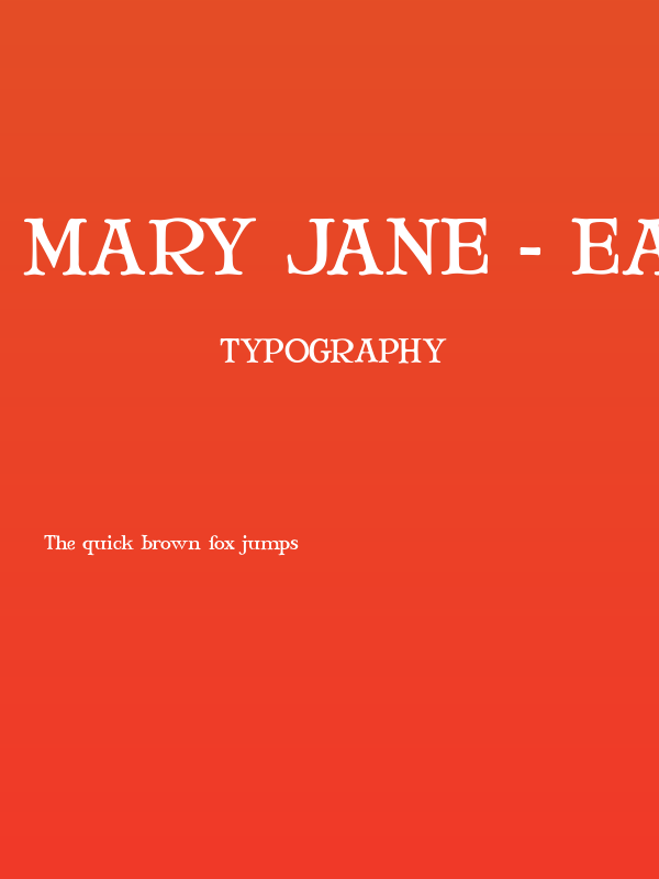 Mary Jane - Eastern Europe Poster