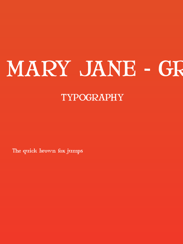 Mary Jane - Greek Poster