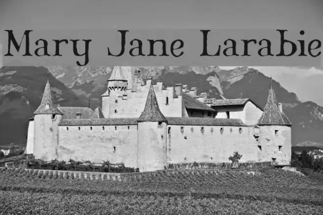 Mary Jane Larabie Font examples