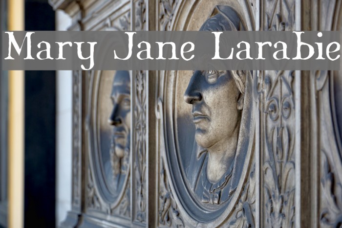 Mary Jane Larabie Font examples
