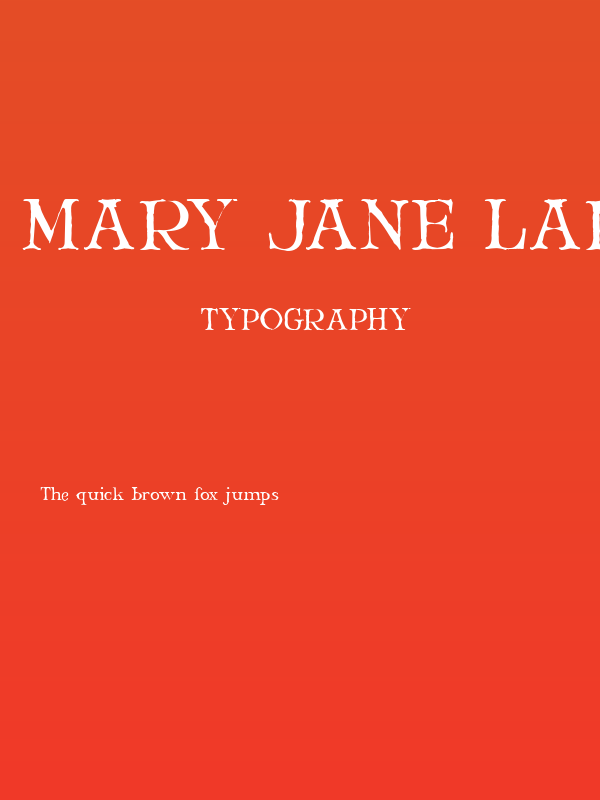 Mary Jane Larabie Poster