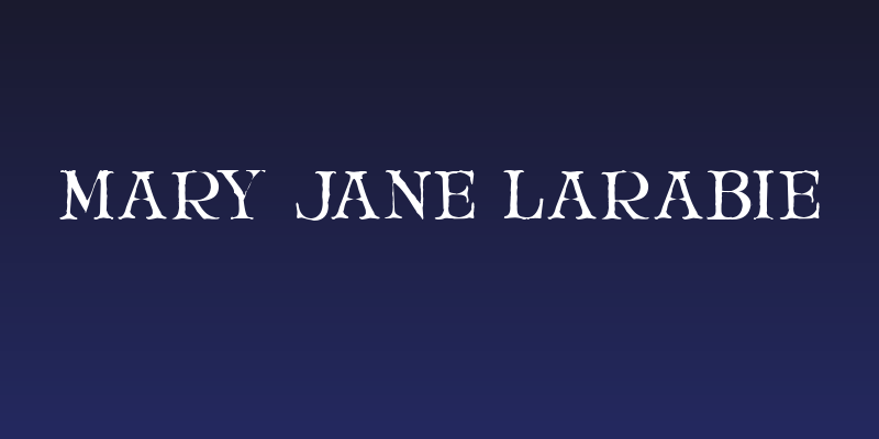 Mary Jane Larabie Social Header