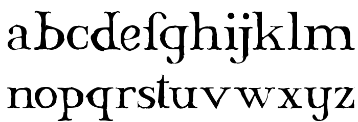 Mary Jane Larabie Font LOWERCASE