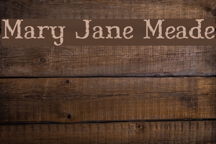 Mary Jane Meade Font examples