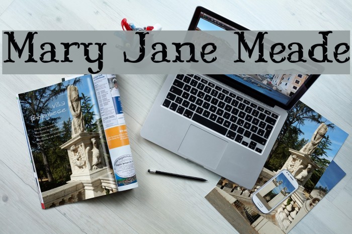 Mary Jane Meade Font examples