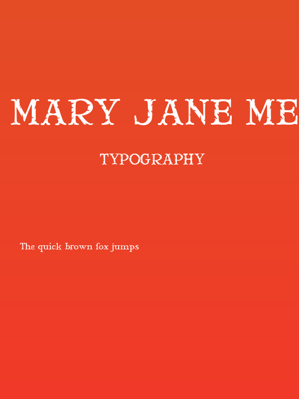 Mary Jane Meade Poster