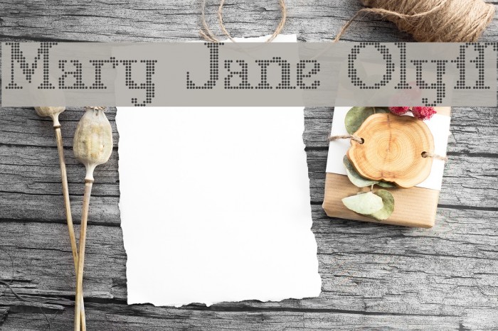 Mary Jane Olyff Schriftart examples