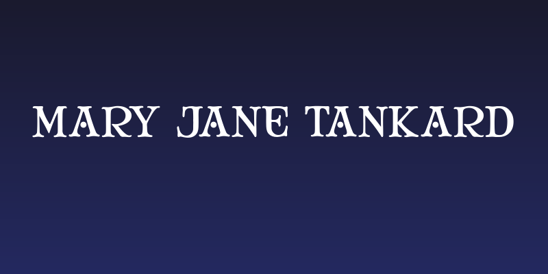 Mary Jane Tankard Social Header