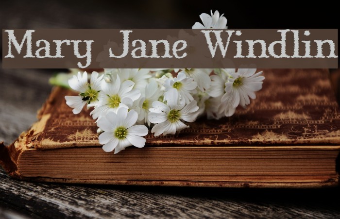 Mary Jane Windlin Font examples