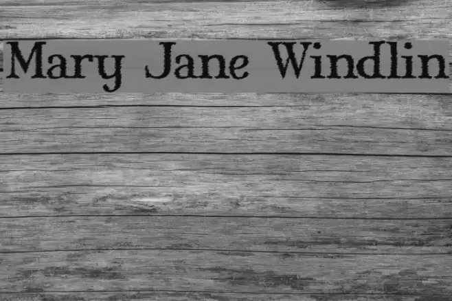 Mary Jane Windlin Font examples
