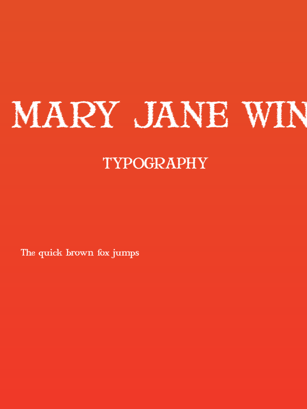 Mary Jane Windlin Poster