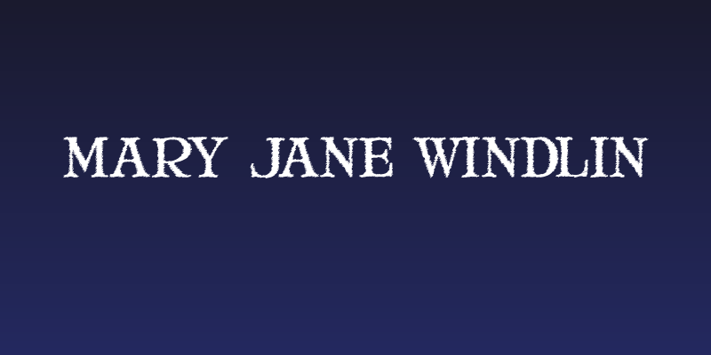 Mary Jane Windlin Social Header