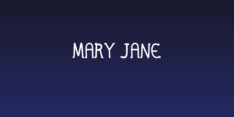 Mary Jane Social Header