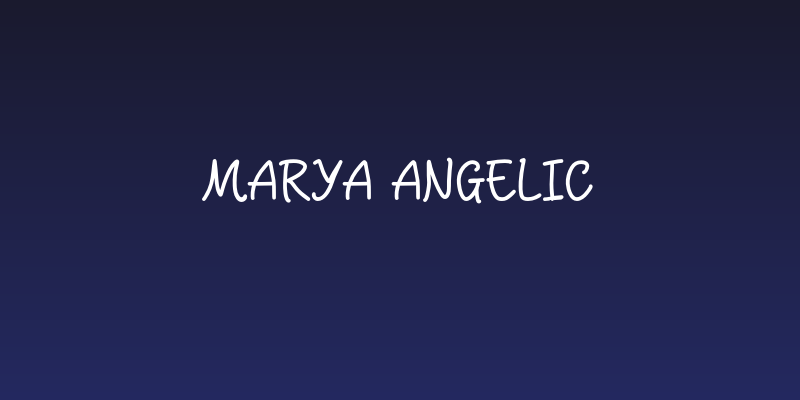 Marya Angelic Social Header
