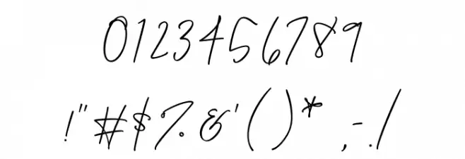 Maryanne Signature Font OTHER CHARS