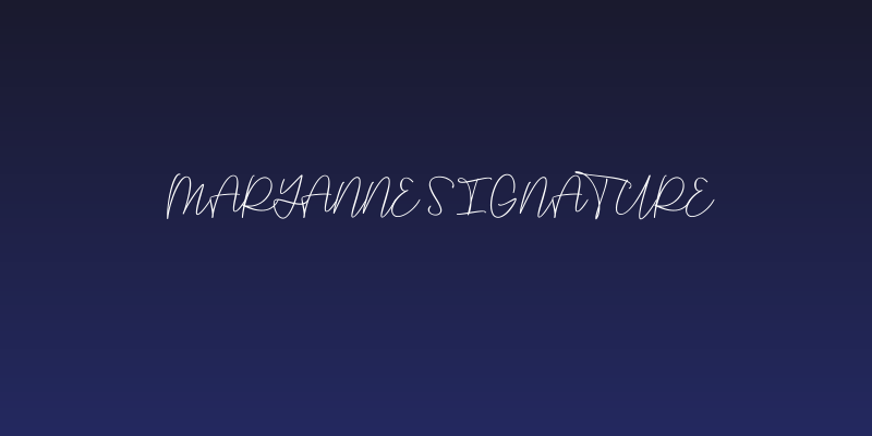 Maryanne Signature Social Header