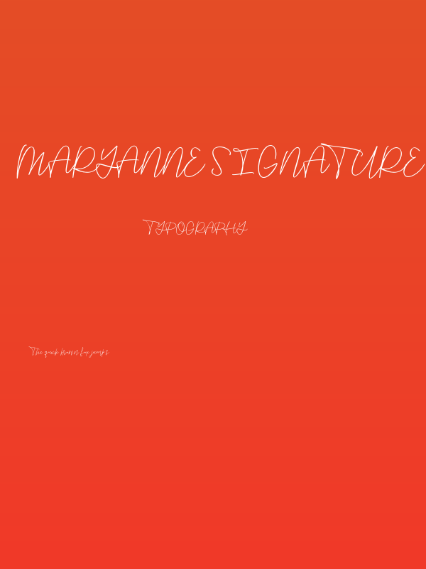 Maryanne Signature Poster