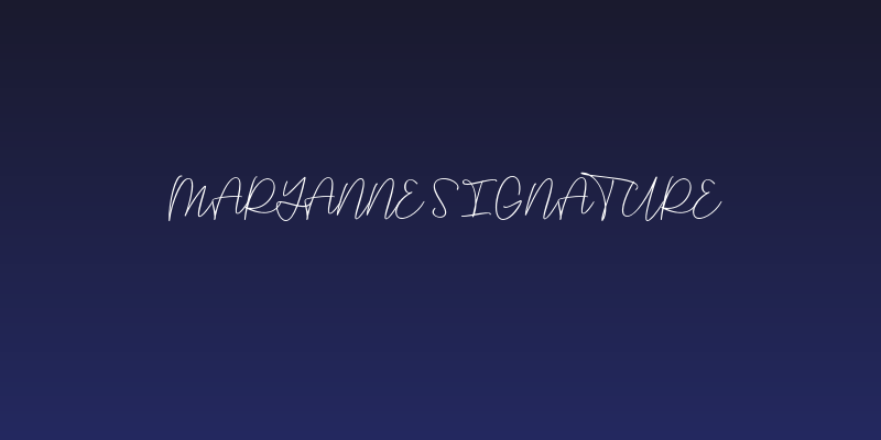 Maryanne Signature Social Header
