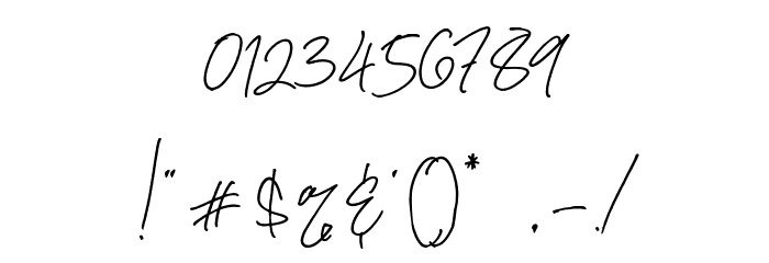MarylineSignature Font OTHER CHARS