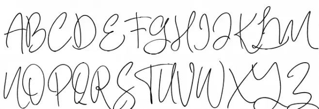 MarylineSignature 字体 大写
