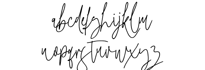 MarylineSignature Font LOWERCASE