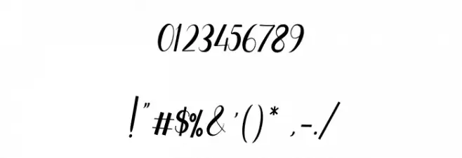 Maryllen Demo Font OTHER CHARS