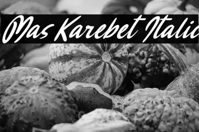 Mas Karebet Italic Example 2