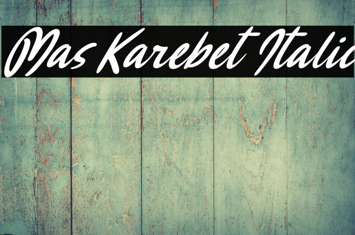 Mas Karebet Italic Example 3