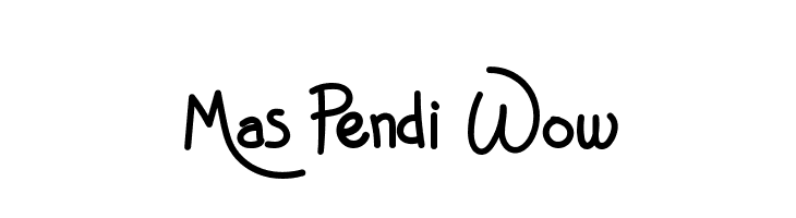 Mas Pendi Wow  Frei Schriftart Herunterladen