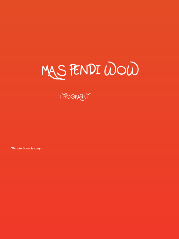 Mas Pendi Wow Poster