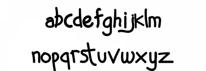 Mas Pendi Wow Schriftart Kleinbuchstaben
