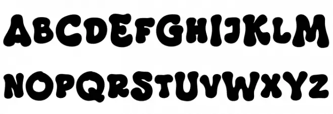Masa Groovy Schriftart Groß