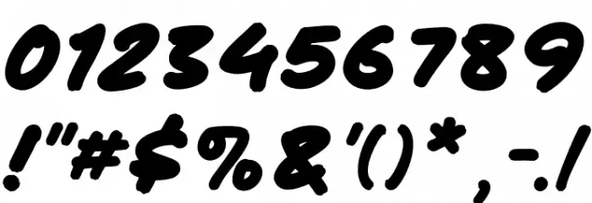 Masa Marker Font OTHER CHARS