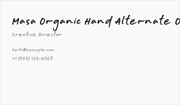 Masa Organic Hand Alternate One Business Card