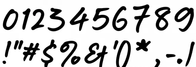 Masa Organic Hand Alternate Two Font OTHER CHARS