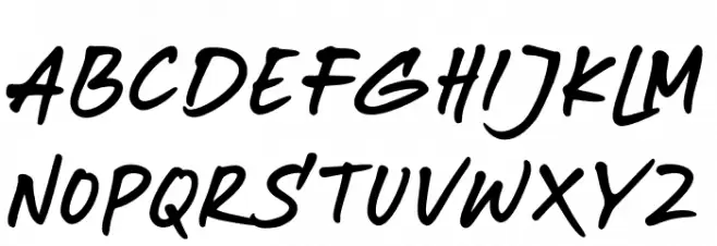 Masa Organic Hand Alternate Two Font UPPERCASE