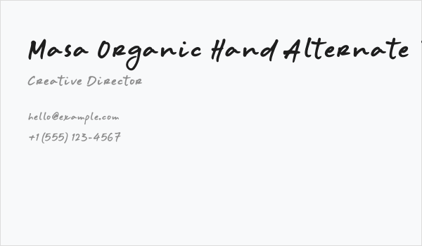 Masa Organic Hand Alternate Two Business Card