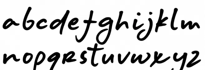 Masa Organic Hand Alternate Two Font LOWERCASE