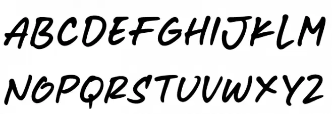 Masa Organic Hand Caratteri MAIUSCOLE