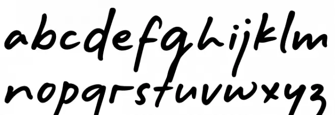 Masa Organic Hand Caratteri MINUSCOLO