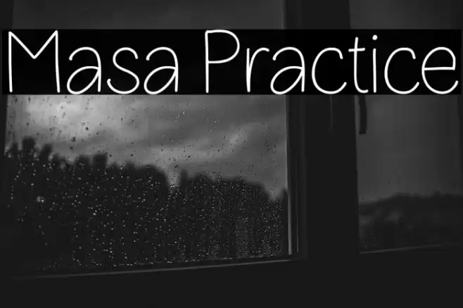 Masa Practice Font examples