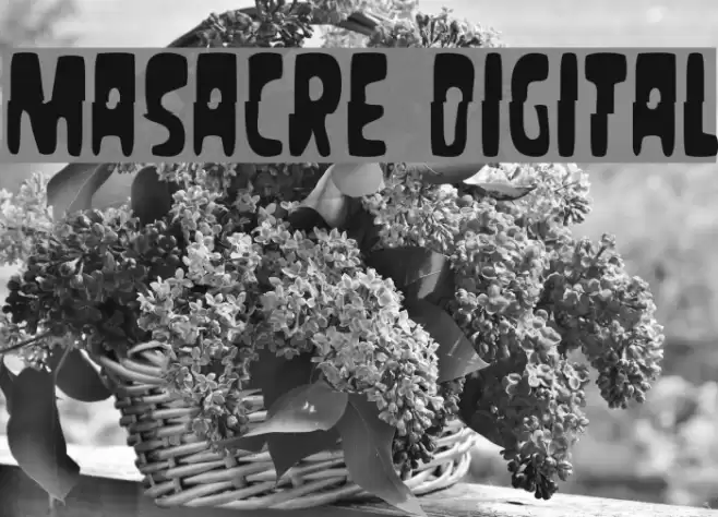 Masacre Digital Font examples